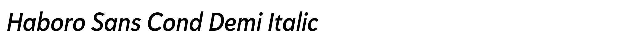 Haboro Sans Cond Demi Italic image